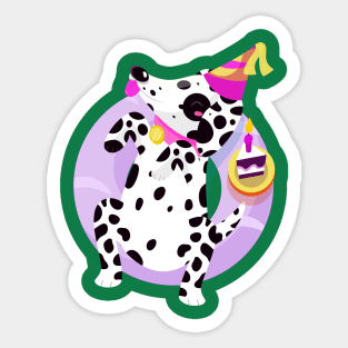 Dalmation Dog Funny Sticker
